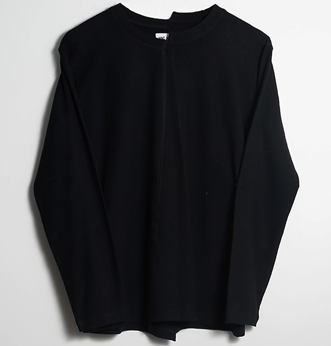 Black Asymmetrical Knitted Shirt