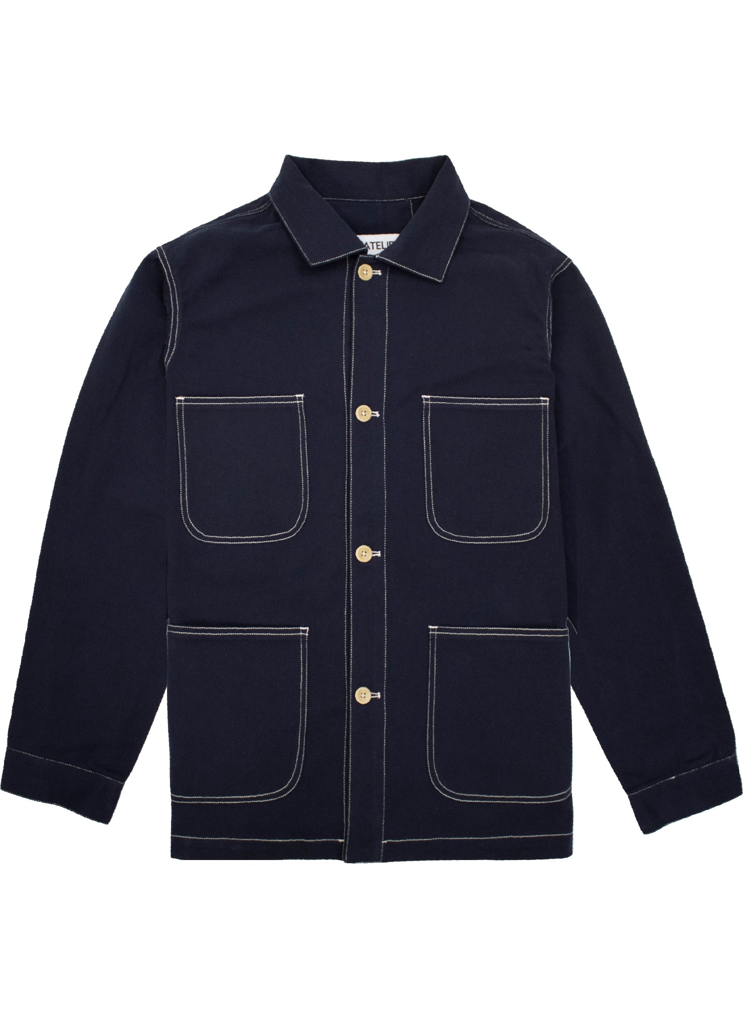 Albert Cotton French Workwear Jacket in Navy