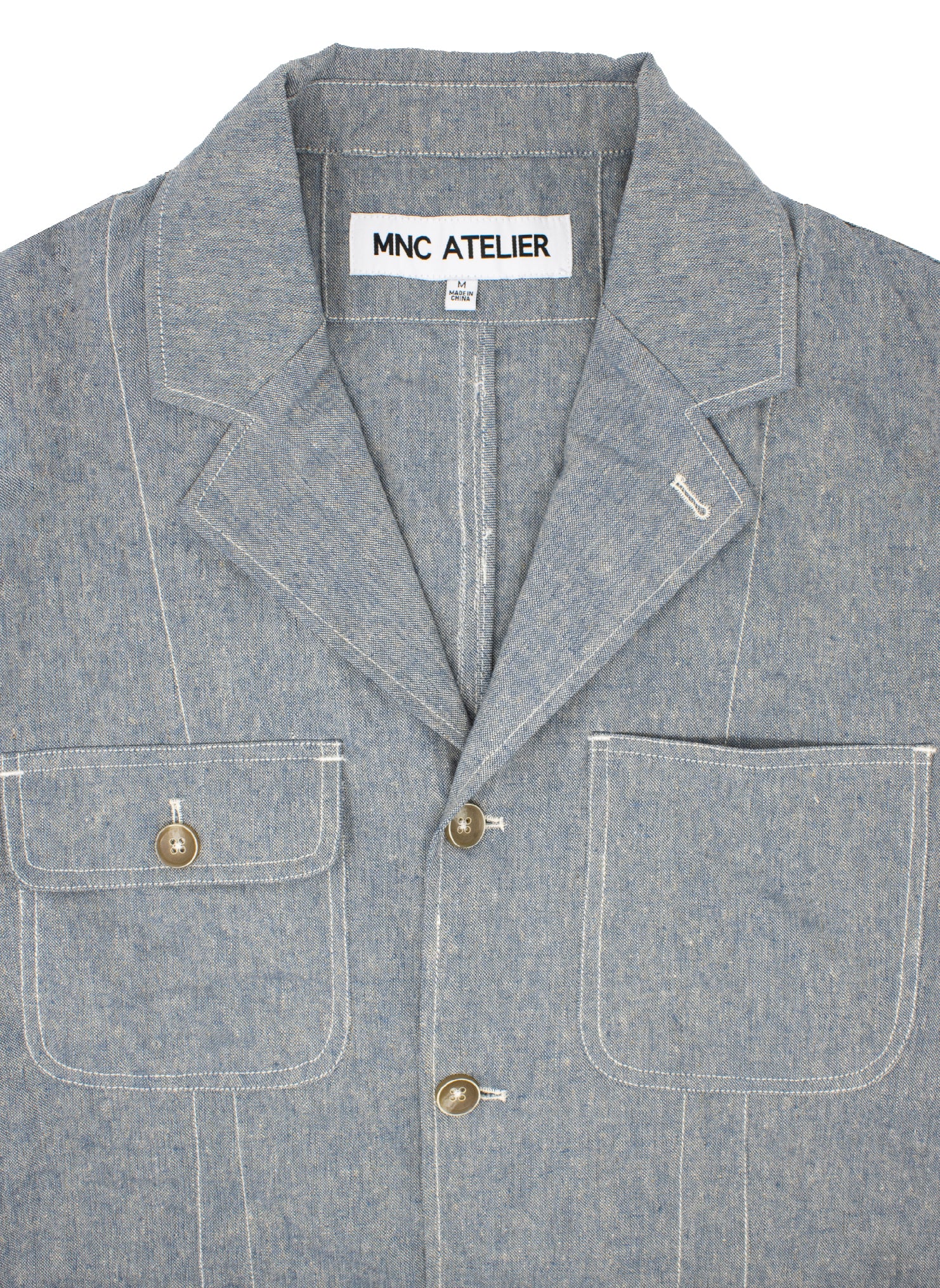 Benjamin Linen Relaxed Jacket in Chambray