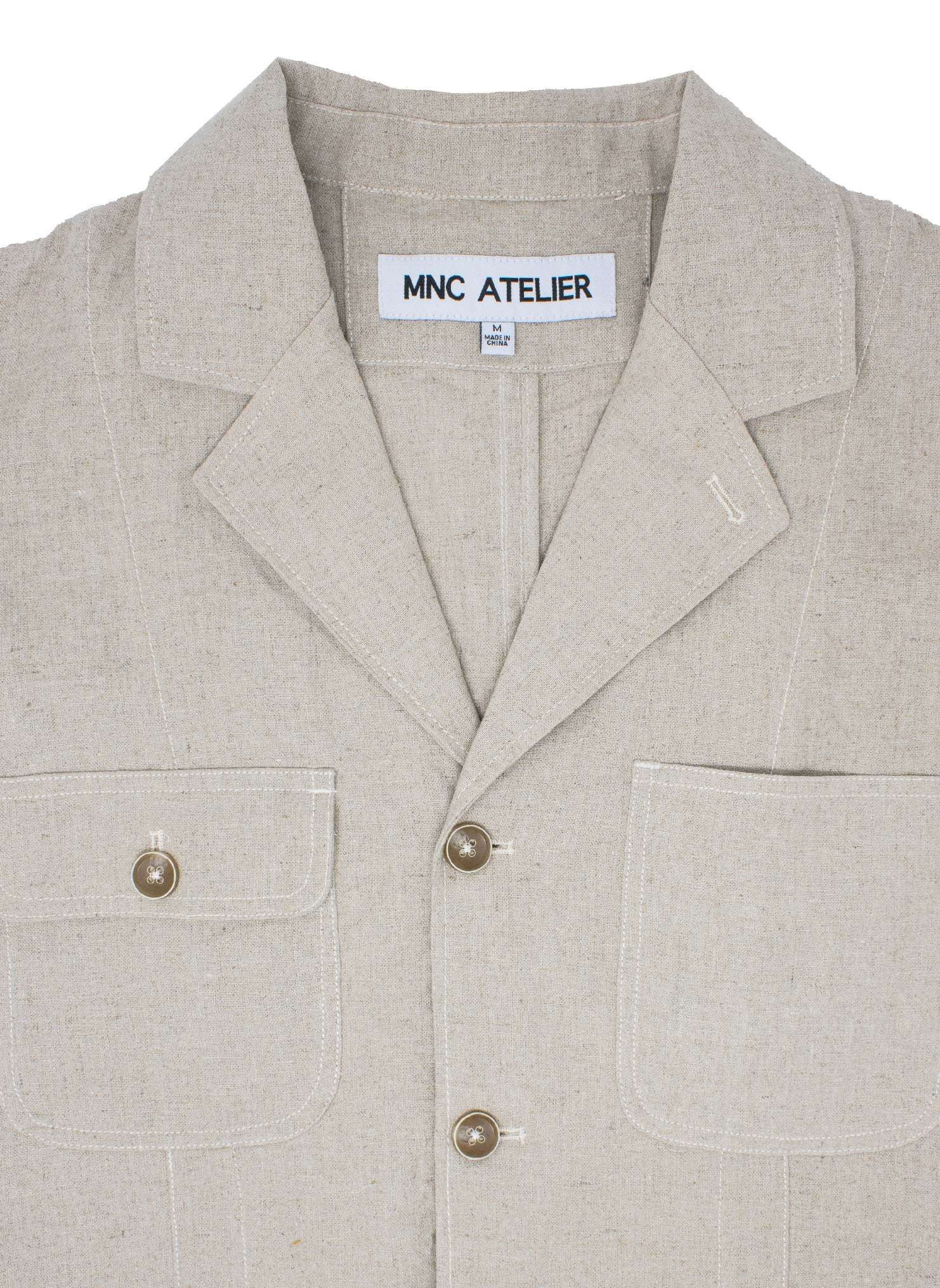 Benjamin Linen Relaxed Jacket in Stone