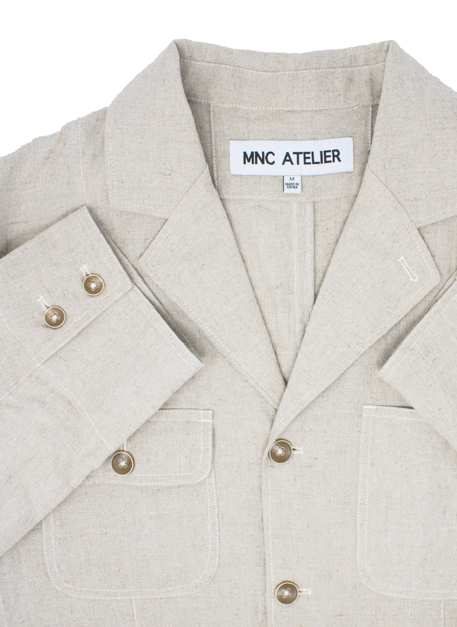 Benjamin Linen Relaxed Jacket in Stone