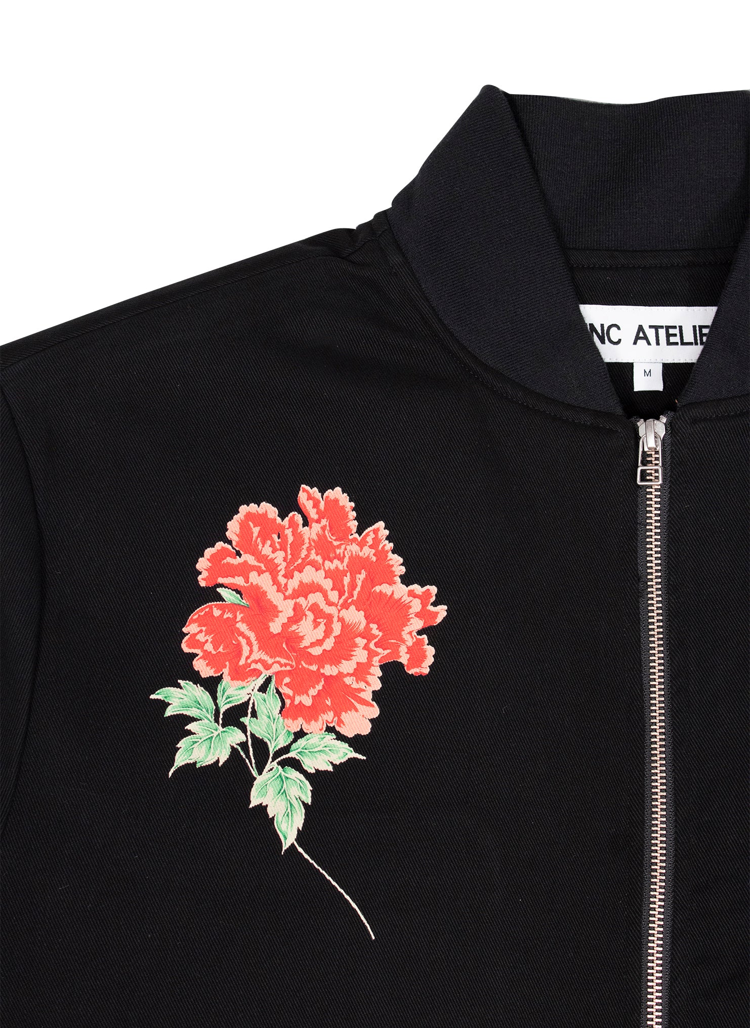 Flower Blouson Jacket in Black