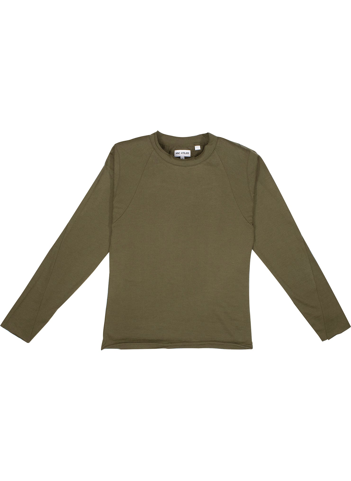 Laser Collar Long Sleeve Knit in Olive