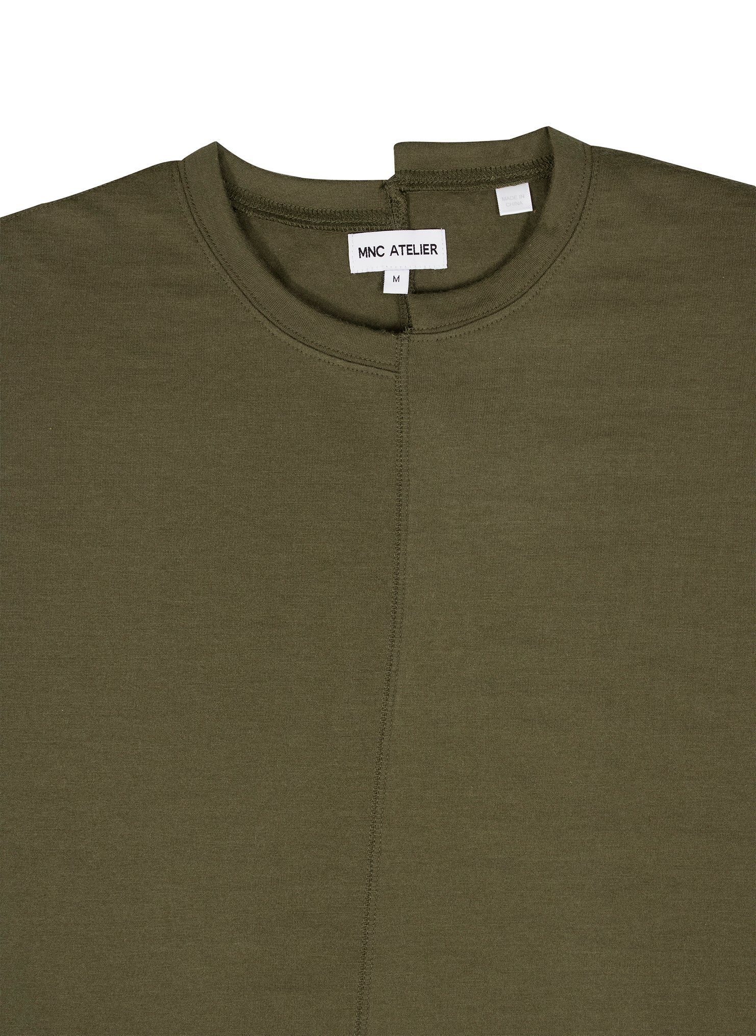 Olive Asymmetrical Knitted Shirt