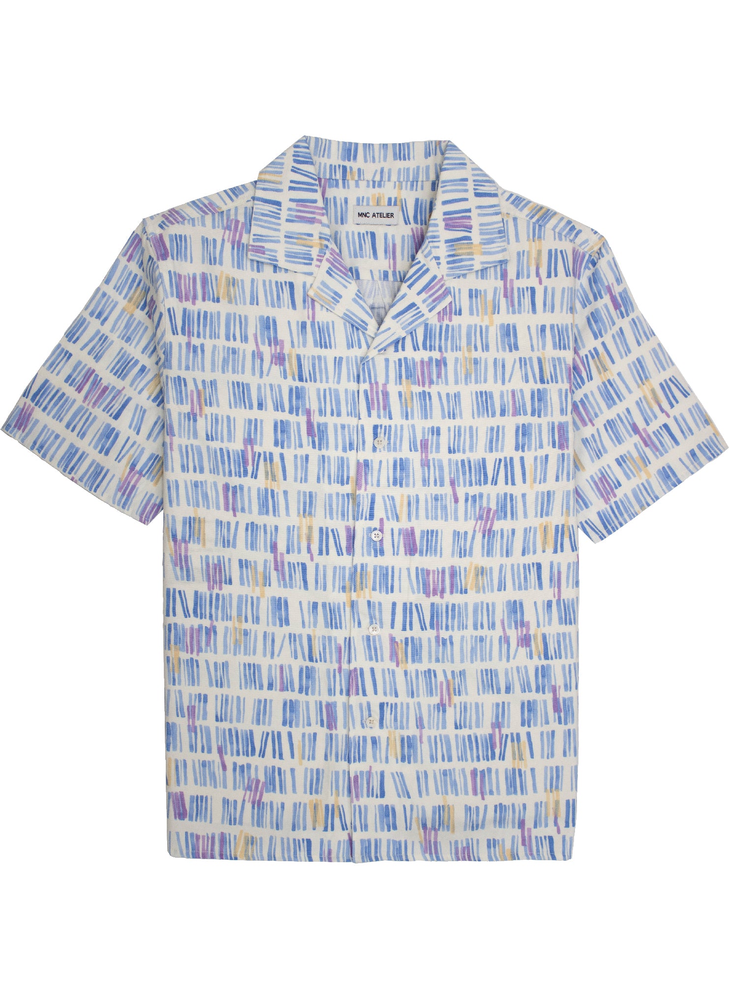 Randolph Short Sleeved Shirt in Blue Fencing