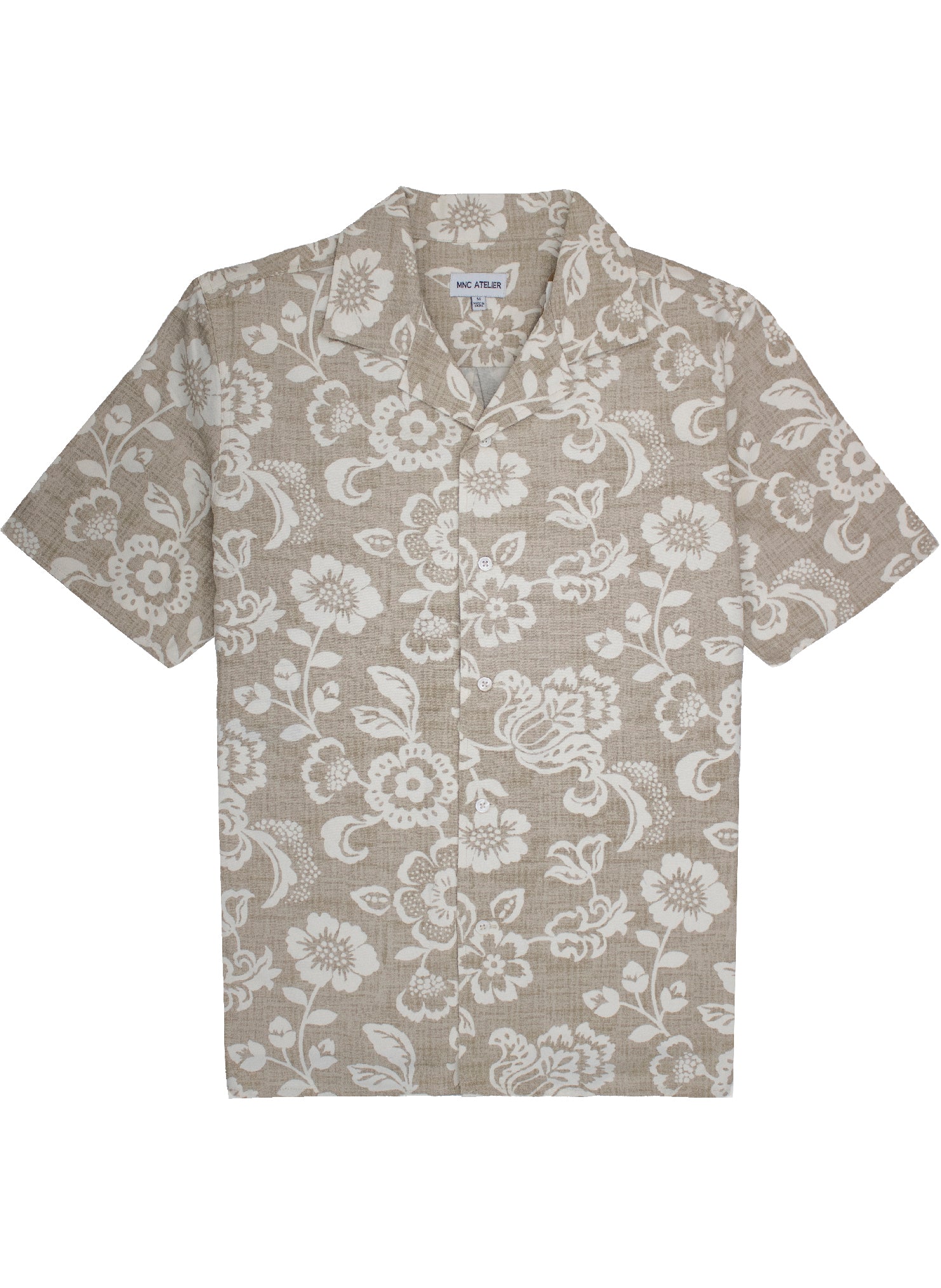 Randolph Short Sleeved Shirt in Sand Floral