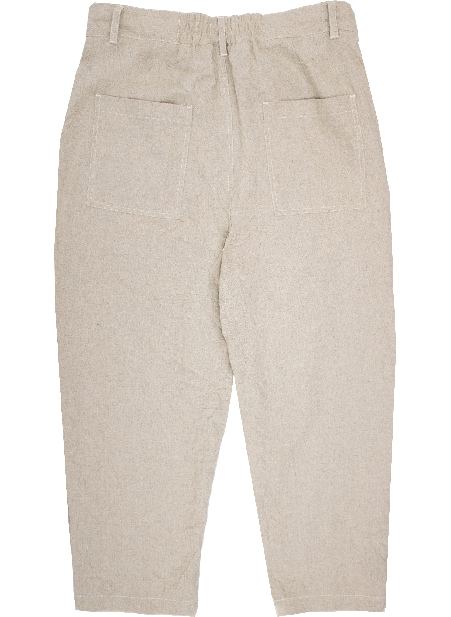 Samuel Linen French Workwear Trouser in Stone